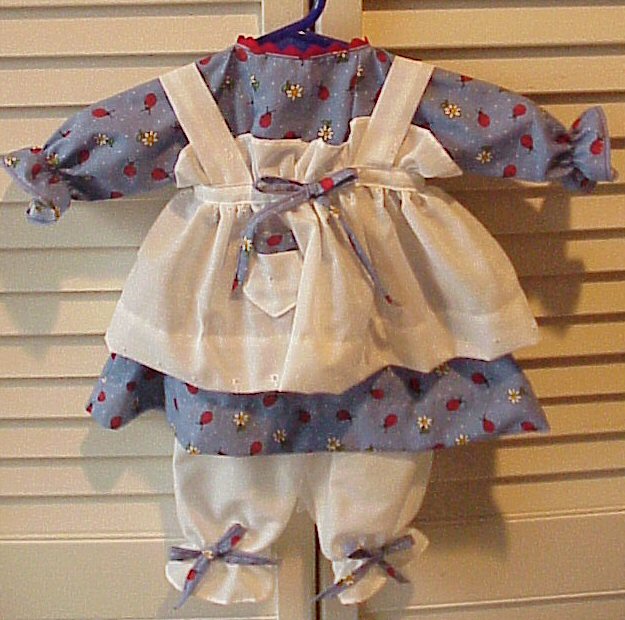 Available Outfit #352 Raggedy Ann Dress with Pinafore 